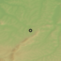 Shaded relief of the 51 km around Zalău, drawn from the GMTED2010 grid