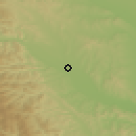 Shaded relief of the 51 km around Zăneşti, drawn from the GMTED2010 grid