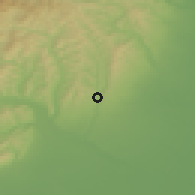 Shaded relief of the 51 km around Zărneşti, drawn from the GMTED2010 grid