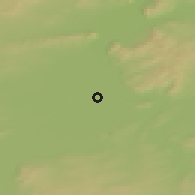 Shaded relief of the 48 km around Abakan, drawn from the GMTED2010 grid