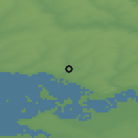 Shaded relief of the 51 km around Chaltyr, drawn from the GMTED2010 grid