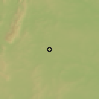 Shaded relief of the 47 km around Chebarkul, drawn from the GMTED2010 grid