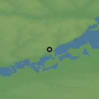 Shaded relief of the 51 km around Aksay, drawn from the GMTED2010 grid