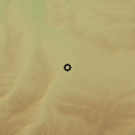 Shaded relief of the 52 km around Cherkessk, drawn from the GMTED2010 grid