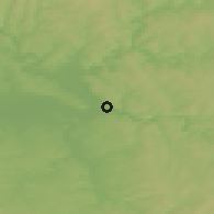 Shaded relief of the 46 km around Chusovoy, drawn from the GMTED2010 grid