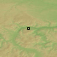 Shaded relief of the 47 km around Divnogorsk, drawn from the GMTED2010 grid