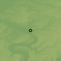 Shaded relief of the 46 km around Dobryanka, drawn from the GMTED2010 grid