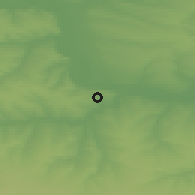 Shaded relief of the 50 km around Donetsk, drawn from the GMTED2010 grid