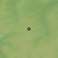 Shaded relief of the 47 km around Dzhalil, drawn from the GMTED2010 grid