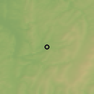 Shaded relief of the 46 km around Aleksandrovsk, drawn from the GMTED2010 grid