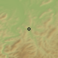 Shaded relief of the 49 km around Gorno-Altaysk, drawn from the GMTED2010 grid
