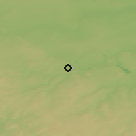 Shaded relief of the 48 km around Guryevsk, drawn from the GMTED2010 grid