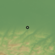 Shaded relief of the 52 km around Ilskiy, drawn from the GMTED2010 grid
