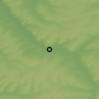Shaded relief of the 48 km around Almetyevsk, drawn from the GMTED2010 grid