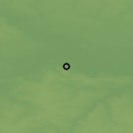 Shaded relief of the 46 km around Irbit, drawn from the GMTED2010 grid