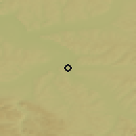Shaded relief of the 49 km around Irkutsk, drawn from the GMTED2010 grid