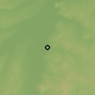Shaded relief of the 48 km around Ishimbay, drawn from the GMTED2010 grid