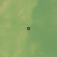 Shaded relief of the 45 km around Ivdel, drawn from the GMTED2010 grid