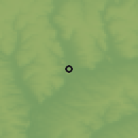 Shaded relief of the 49 km around Kalach, drawn from the GMTED2010 grid