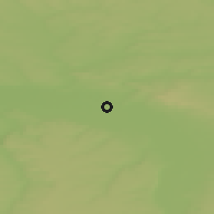 Shaded relief of the 47 km around Kansk, drawn from the GMTED2010 grid