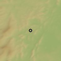 Shaded relief of the 47 km around Karabash, drawn from the GMTED2010 grid