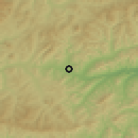 Shaded relief of the 52 km around Kavalerovo, drawn from the GMTED2010 grid