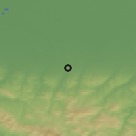 Shaded relief of the 52 km around Kholmskaya, drawn from the GMTED2010 grid