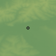Shaded relief of the 48 km around Kinel, drawn from the GMTED2010 grid