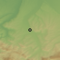 Shaded relief of the 52 km around Apsheronsk, drawn from the GMTED2010 grid