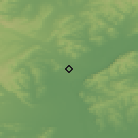 Shaded relief of the 49 km around Komsomolsk-na-Amure, drawn from the GMTED2010 grid