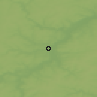 Shaded relief of the 48 km around Kozelsk, drawn from the GMTED2010 grid