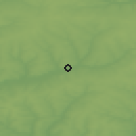 Shaded relief of the 47 km around Arsk, drawn from the GMTED2010 grid