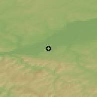 Shaded relief of the 47 km around Krasnoyarsk, drawn from the GMTED2010 grid