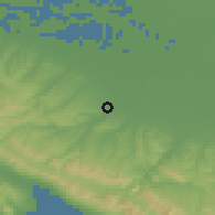 Shaded relief of the 52 km around Krymsk, drawn from the GMTED2010 grid