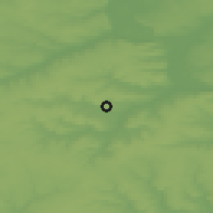 Shaded relief of the 47 km around Kukmor, drawn from the GMTED2010 grid