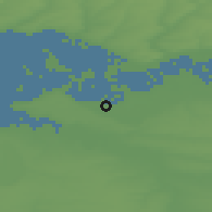 Shaded relief of the 51 km around Kuleshovka, drawn from the GMTED2010 grid