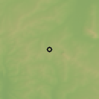 Shaded relief of the 48 km around Kumertau, drawn from the GMTED2010 grid
