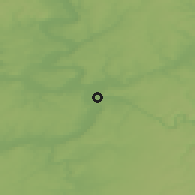 Shaded relief of the 46 km around Kungur, drawn from the GMTED2010 grid