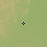 Shaded relief of the 47 km around Kyshtym, drawn from the GMTED2010 grid