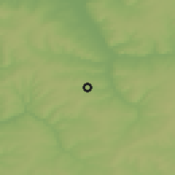 Shaded relief of the 48 km around Leninogorsk, drawn from the GMTED2010 grid