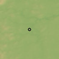Shaded relief of the 46 km around Lesnoy, drawn from the GMTED2010 grid