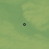Shaded relief of the 46 km around Lesosibirsk, drawn from the GMTED2010 grid