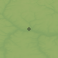Shaded relief of the 49 km around Livny, drawn from the GMTED2010 grid
