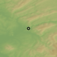 Shaded relief of the 47 km around Asha, drawn from the GMTED2010 grid