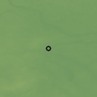 Shaded relief of the 46 km around Luga, drawn from the GMTED2010 grid