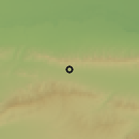 Shaded relief of the 52 km around Malgobek, drawn from the GMTED2010 grid