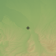 Shaded relief of the 52 km around Maykop, drawn from the GMTED2010 grid