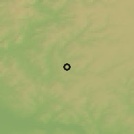 Shaded relief of the 49 km around Mednogorsk, drawn from the GMTED2010 grid