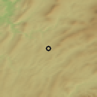 Shaded relief of the 48 km around Mezhgorye, drawn from the GMTED2010 grid