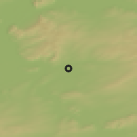 Shaded relief of the 48 km around Minusinsk, drawn from the GMTED2010 grid